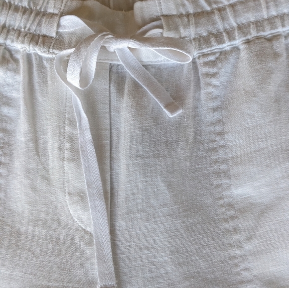 Linen Pull on Ankle Pants - Picture 3 of 4